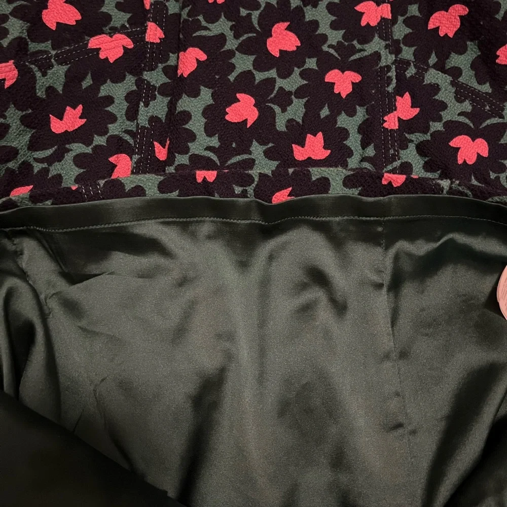 Boden Forest & Navy Floral Louise Textured Midi Sheath Dress US6R - Picture 12 of 12